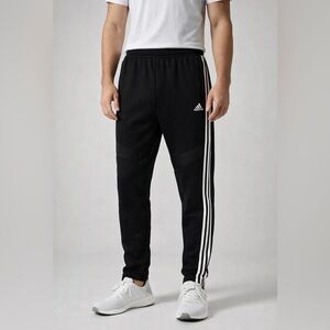 Adidas Black Three Stripe Track Pants XL Athletic Streetwear Joggers